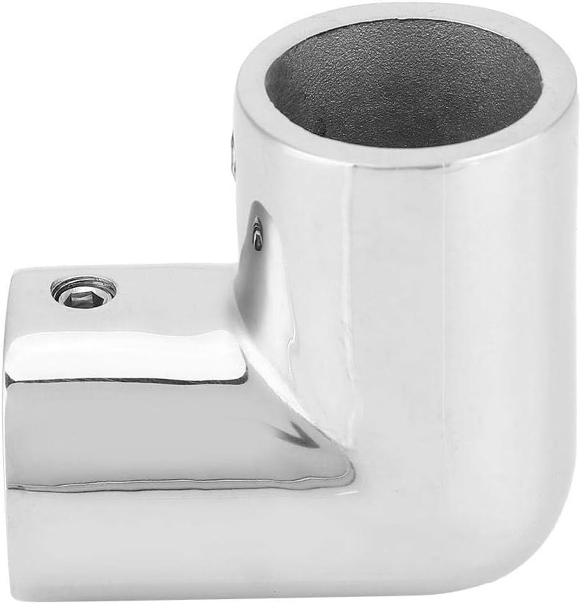 Dikke 90 graden bocht voor pijpverbinding van 316 roestvrij staal, 3 mm dik, 25 mm diameter, ideaal voor sanitair en industriële toepassingen.