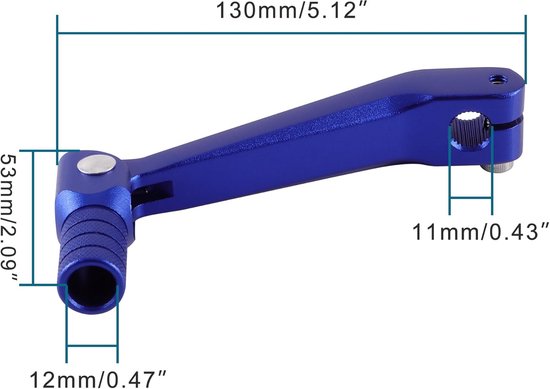 Schakelhendel Motorfiets - Versnellingspook ATV - Motoronderdelen Vervangen - Antislip Groefontwerp - 20.8 x 6.9 x 3 cm - Blauw — afbeelding 3
