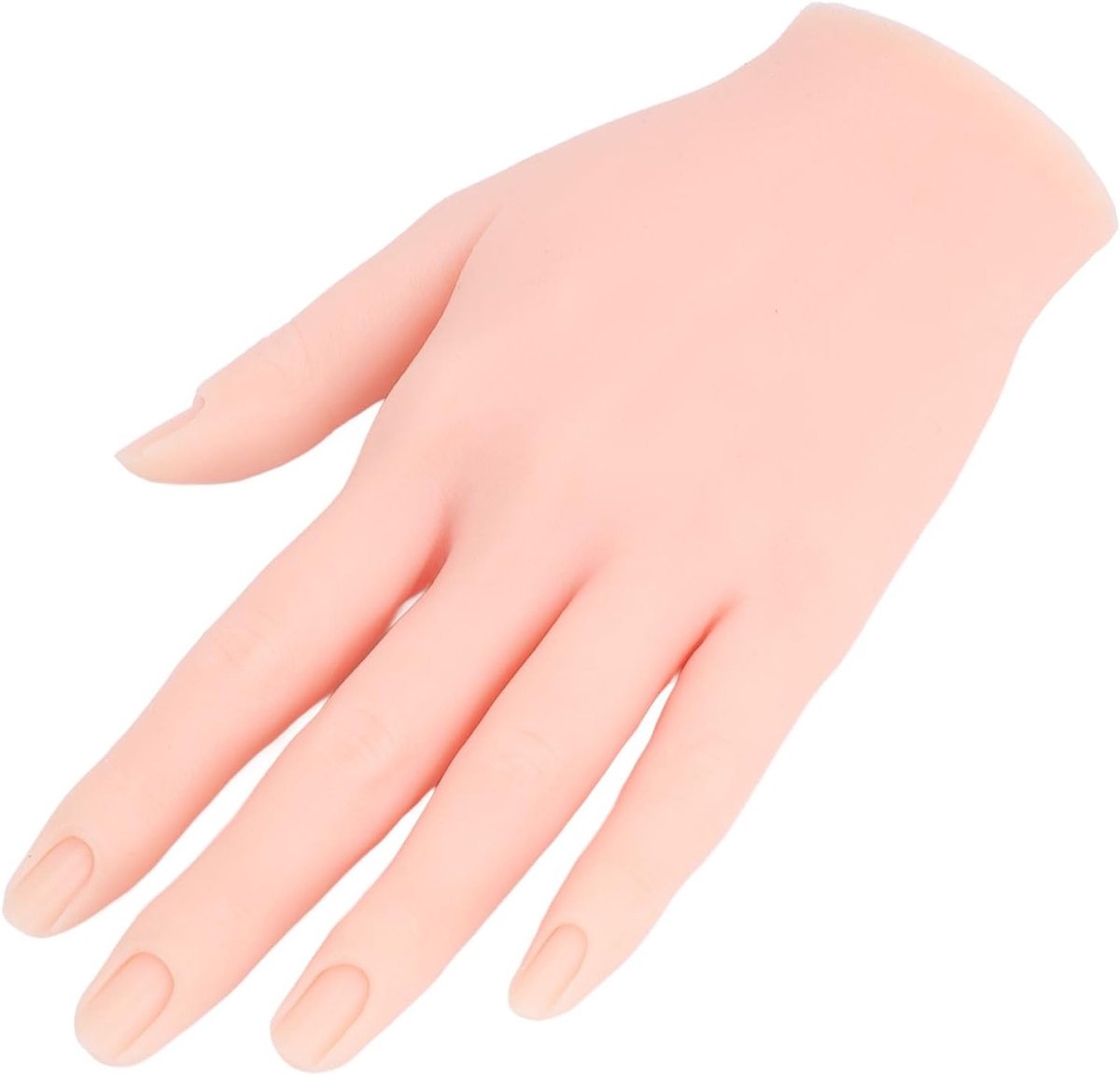 Flexibele Siliconen Mannequin Hand voor Acryl Nagels, Oefenhand voor Nageltraining met Nageltips, Ideaal voor Beginners en Professionals in Manicure en Nagelstyling
