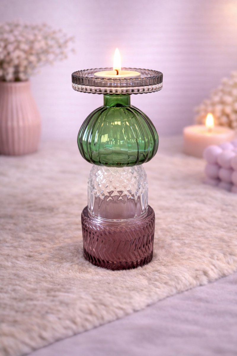 Dubbelzijdige Kaarshouder – 2 looks, 1 eyecatcher | Viva Femme | Kaarsen | Waxinelichthouder | Decoratie | Cadeau | Wonen | Moederdag