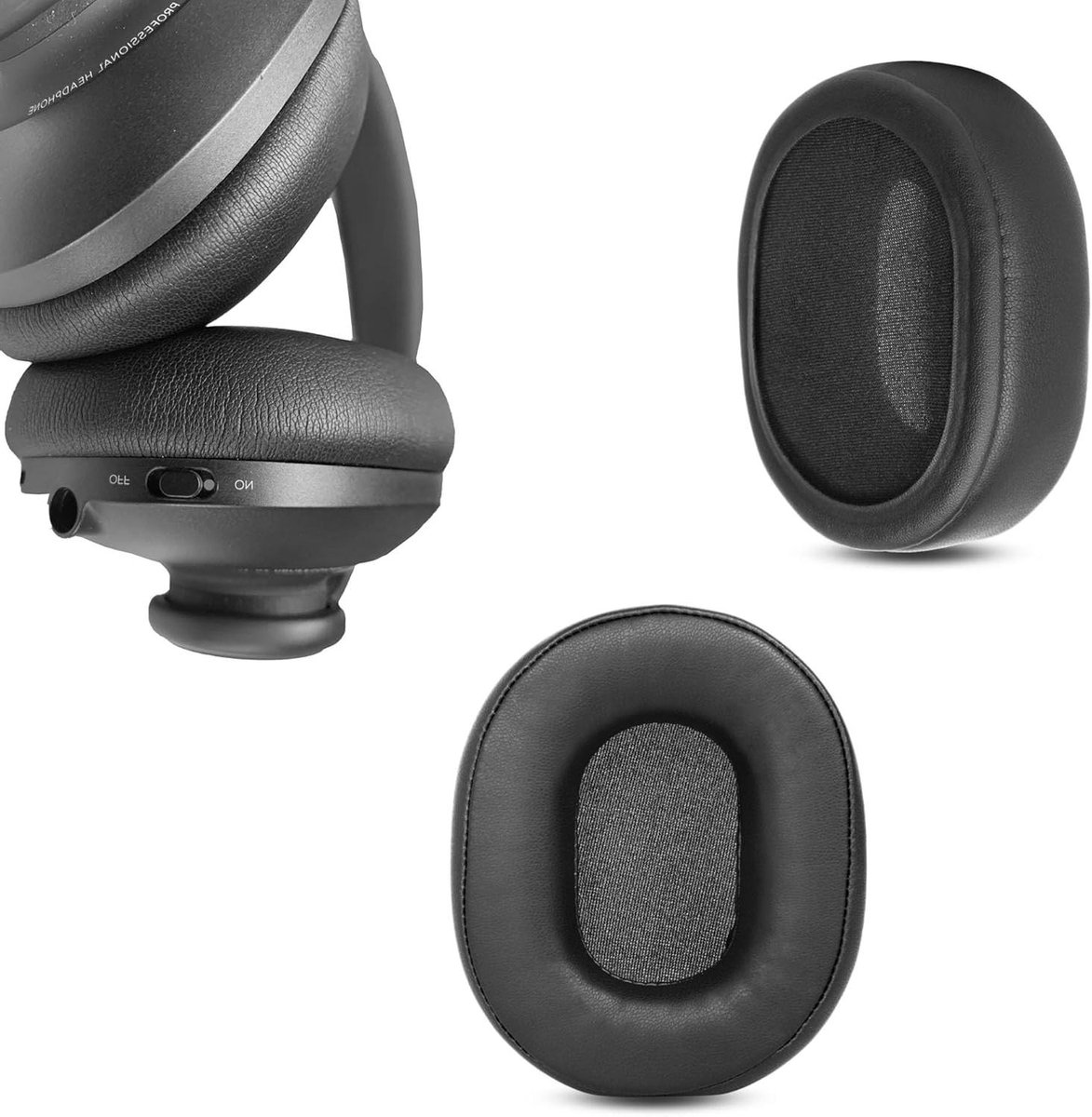 Oorkussens Vervangend - Koptelefoon Kussens - Comfortabel Luisteren - Zacht Geheugenschuim - 20 x 12 x 2.4 cm - Wit