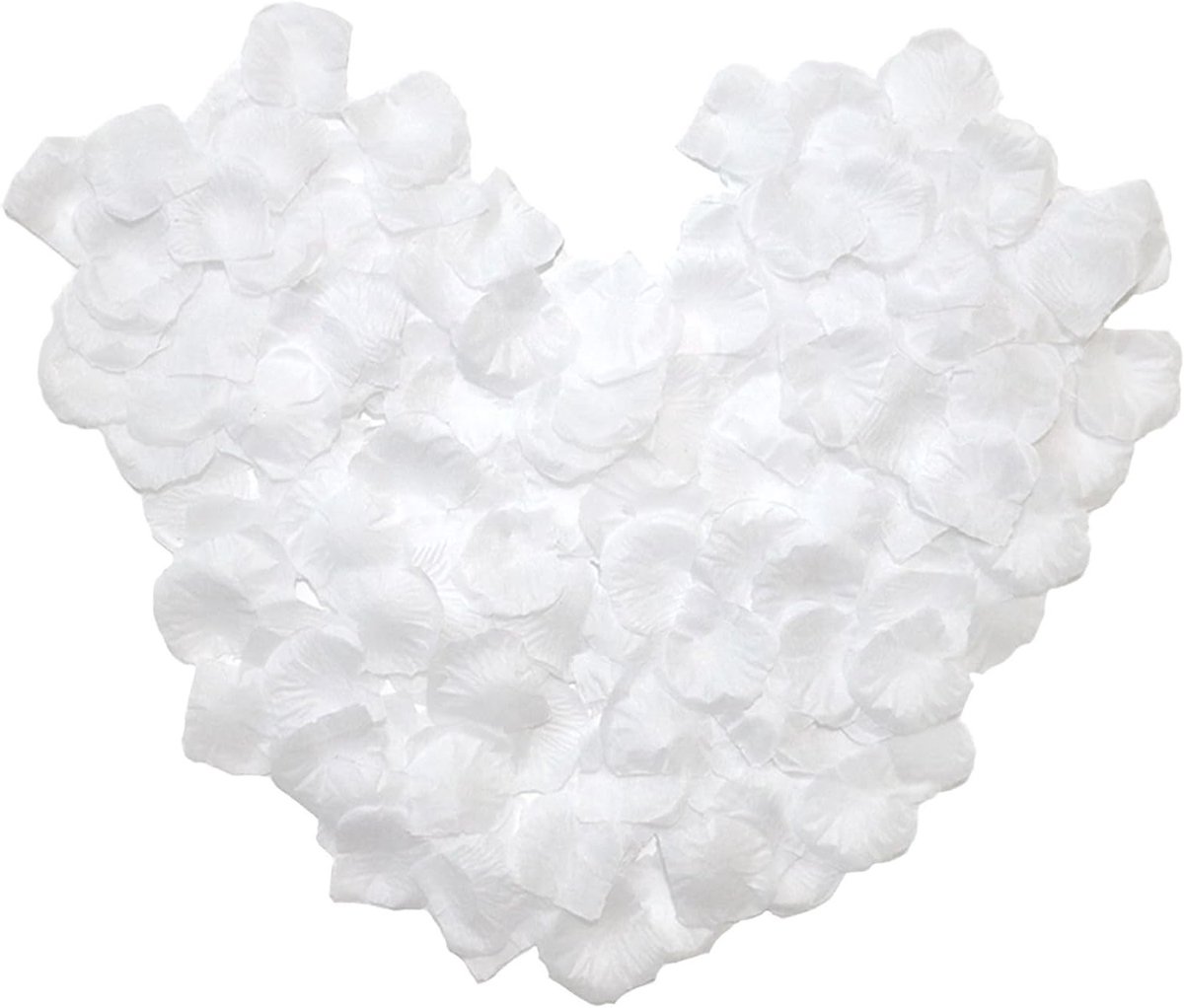 4000 Stuks Witte Kunstmatige Rozenblaadjes voor Bruiloft en Decoratie - Perfect voor Valentijnsdag, Verjaardagen en Romantische Gelegenheden