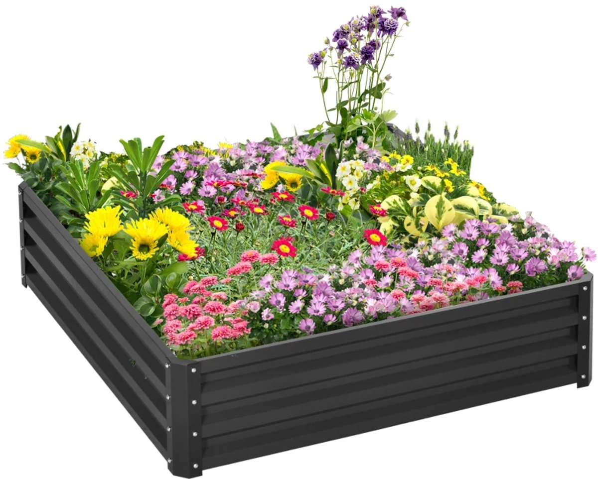 Plantenbak - Bloembak met Stalen Frame - Plantenbed - Tuinbe