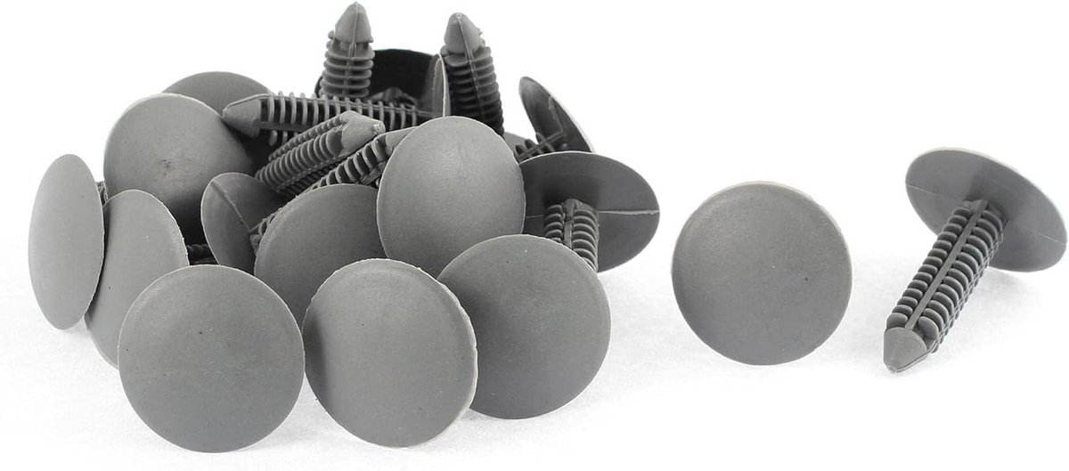 Klinknagel Gesp Clips - Paneel Clips - Auto Bekleding - Grijs Plastic - 20 stuks - Grijs
