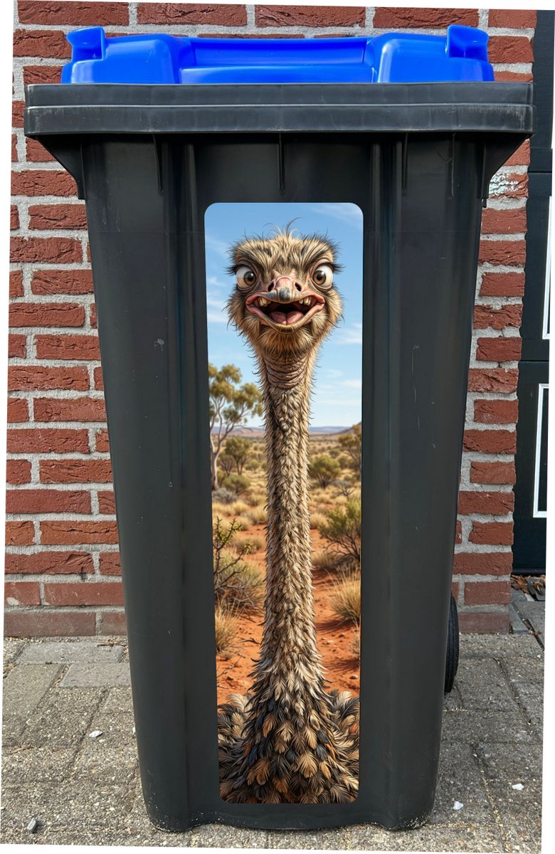 Klikosticker struisvogel 20x80 cm. (zie ook de andere designs)