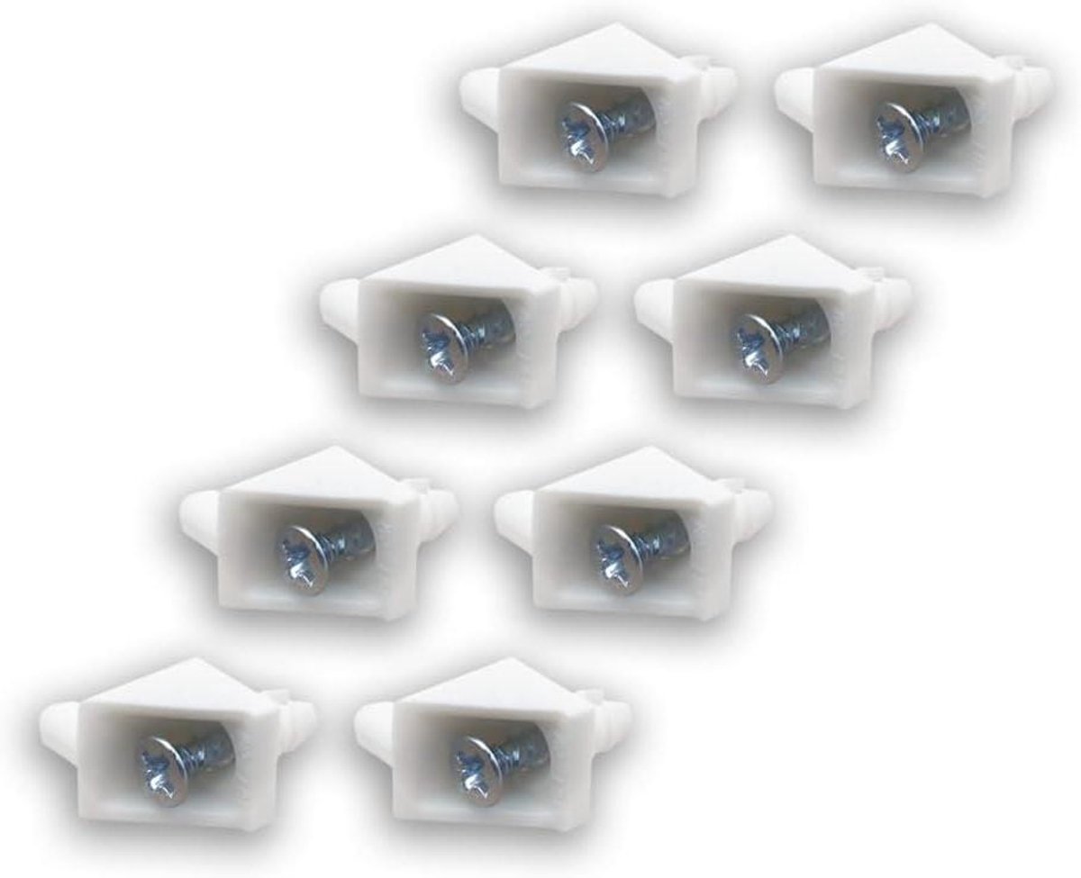 Kast Ondersteuning - Plankdragers Set - Kasten Organiseren - Directe Vervanging - 8 Stuks - Wit