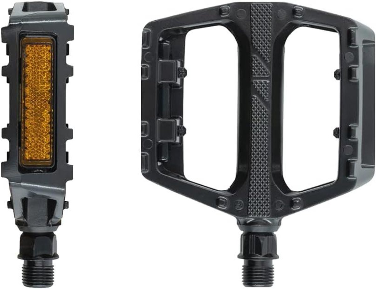 Trekking Pedalen - Fiets pedalen - Veilig Fietsen - Geïntegreerde Reflectoren - 9/16 zoll - Zwart