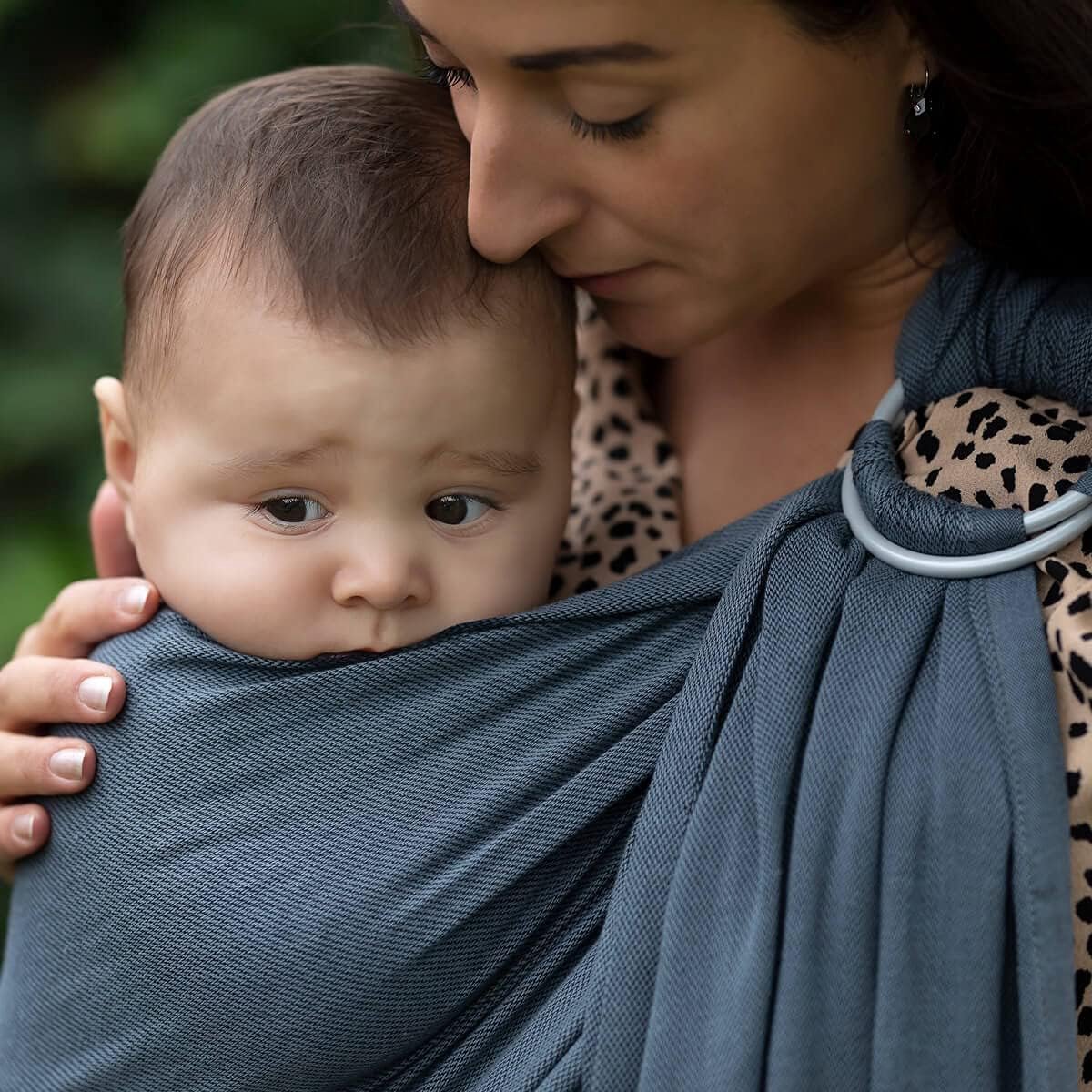 Draagdoek Ring Sling - Draagband Baby - Snel Baby Dragen - Kruislichaam Weefsel - 1 Aantal - Grijs – foto 3