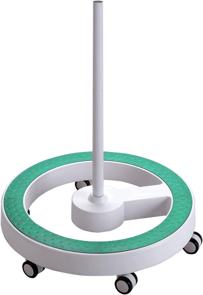 Rolstatief Loeplamp - Vergrootlamp Standaard - Mobiliteit Vergroten - Zes Goedlopende Wielen - 69 cm Hoogte - Groen