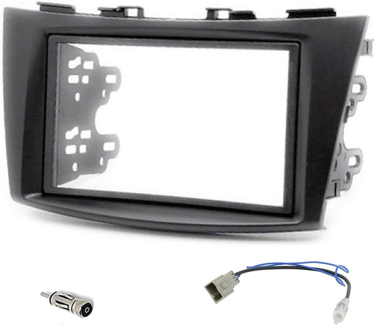 Autoradio Montagekit - Inbouwframe Radio - Auto Radio Installeren - Complete Montageset - 2 DIN 178x102mm - Zwart