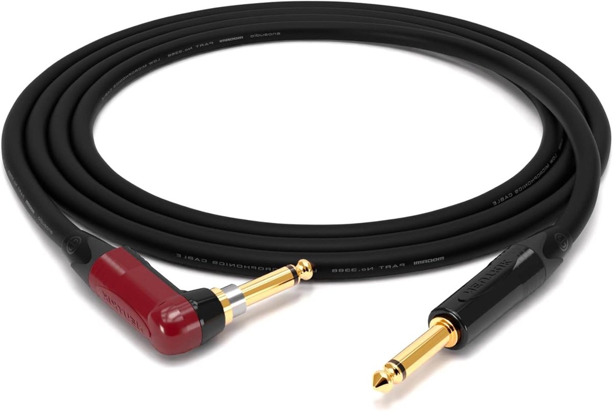 Gitaarkabel - Instrumentenkabel Basgitaar - Muziek Maken - Low Capacitance - 15 m - Goud
