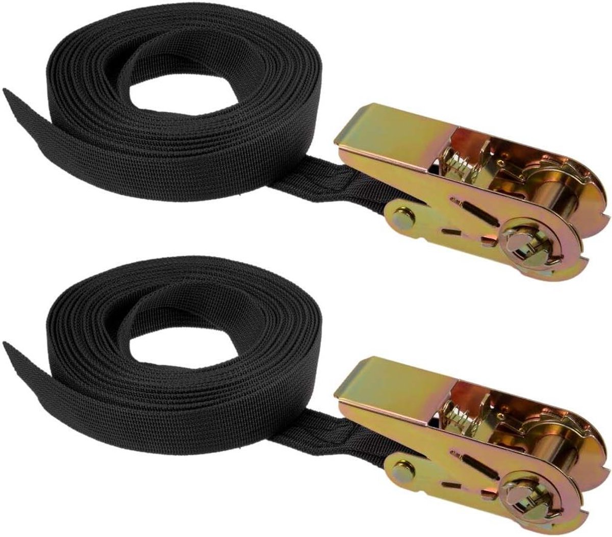 Ratel Sjorriemen - Vastbinden Sjorbanden - Vracht Zekeren - Tot 250 kg - 45 m x 25 mm - Rood