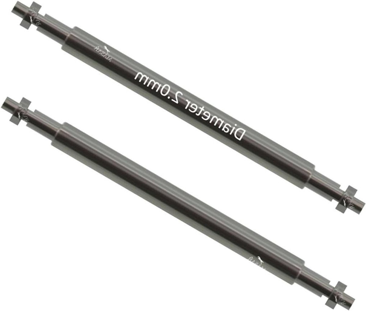 Horlogeband Pennetjes - Veerstangen Horloge - Horlogeband Bevestigen - Roestvrij Staal 316L - 2.0 mm - Zilverkleurig