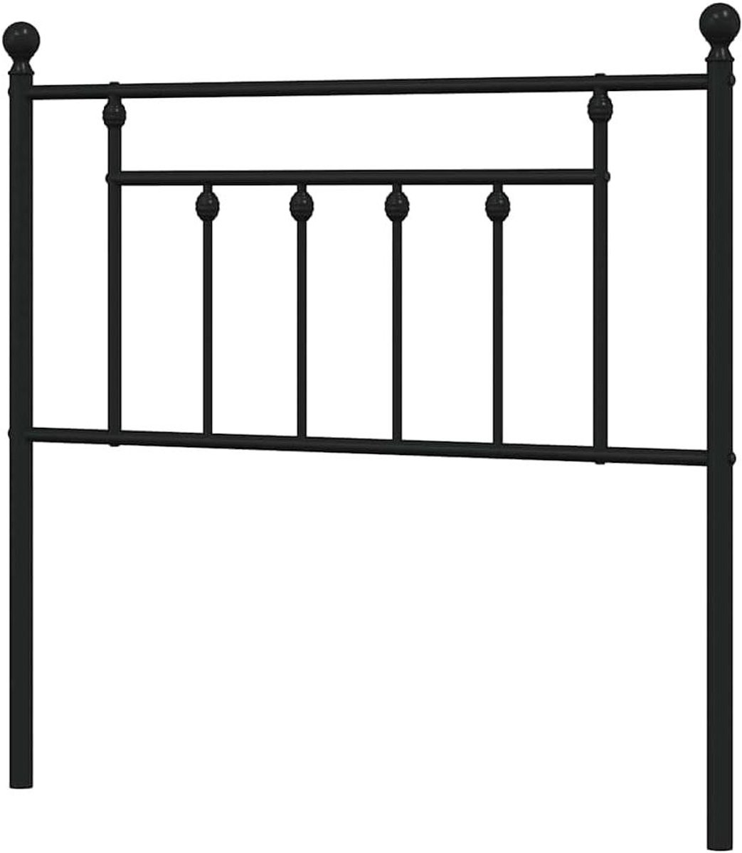 Hoofdbord Metaal - Bedhek Paneel - Bed Compleet Maken - Robuuste Constructie - 90 cm - Zwart