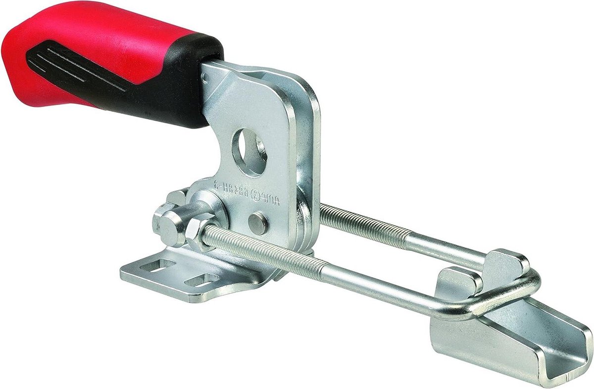Spanband Horizontaal - Klemband Spanner - Werkstuk Fixeren - Verzinkt Roestvrij Staal - 4 59-123mm - Zilver Rood Zwart