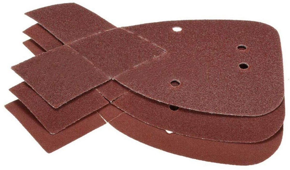 Sander Pads 170 x 140 x 95 mm 60 Grit voor Detail Schuurmachine met 2 Vervangtips - Set van 10 Stuks voor Houtbewerking en Schuren