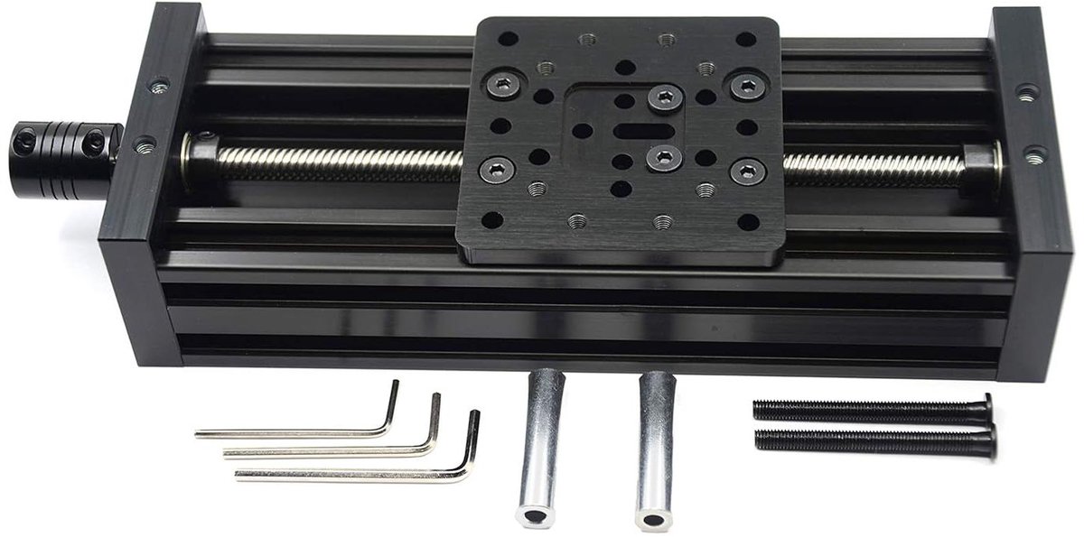 Lineaire Module Kit - Z As Tafel - 3D Printer - T-Type Schroef - 200mm Slag - Zwart