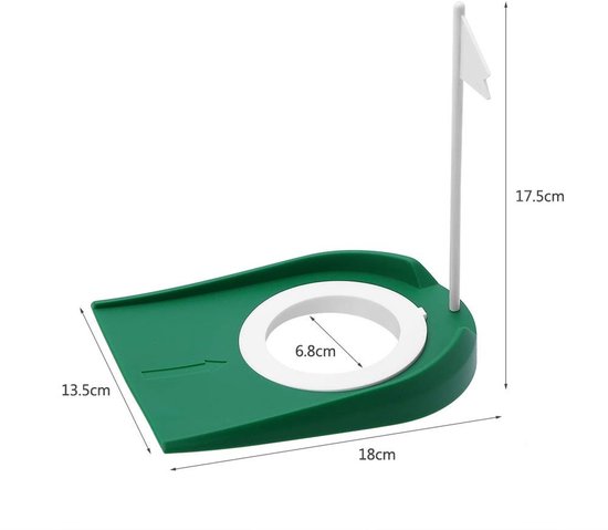 Store_9 - Golf Putting Cup - Indoor en Outdoor Golfaccessoire - Verstelbare Putting Cup - Groen - Oefenhulpmiddel - Geschikt voor Thuis en Kantoor van Store 9 — afbeelding 3