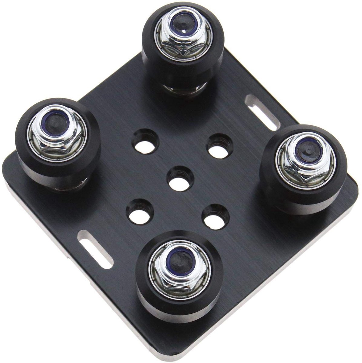 Golden crown - Kleine V-slot Gantry Rod Plate - Mini V-Wheel Steunplaat - Zwart - Voor 3D-printer - Aluminium onderdelen