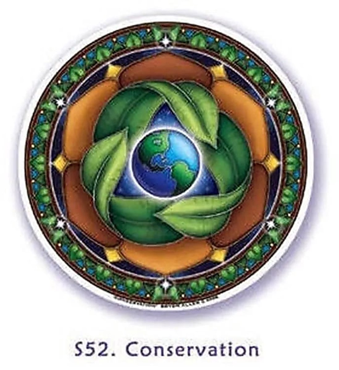 Raamsticker Earth Conservation --set van 4 stuks - 10,5 cm - 10.5 cm