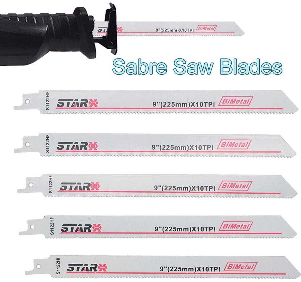 Store_7 - Reciprocating Saw Blades - Bimetal - Set van 2 - 200mm lang - Geschikt voor hout en metaal - Voor sloopwerkzaamheden