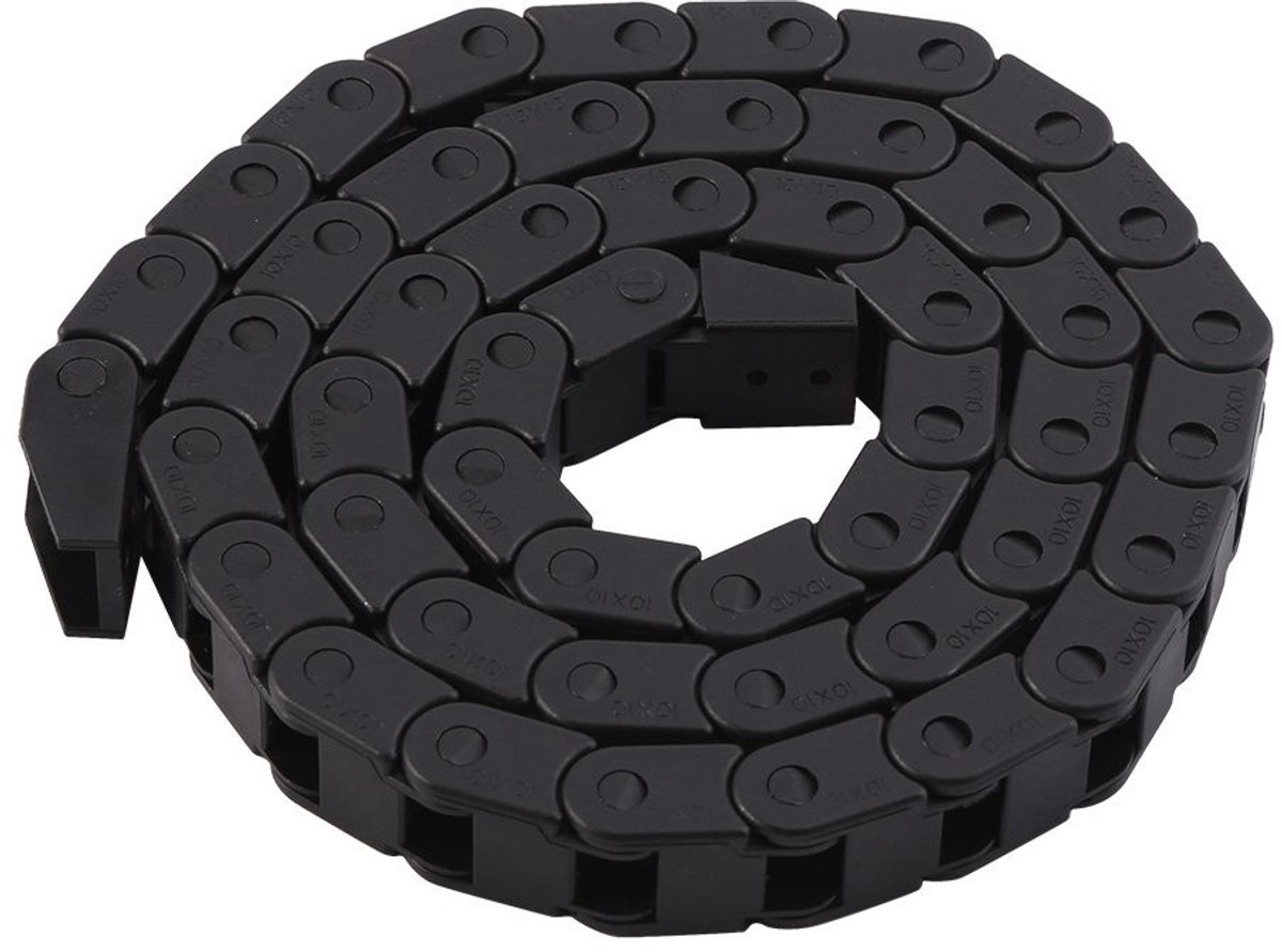 Store_7 - 1000mm Transmission Chain - Nylon Transport Chain - Sterke constructie - Zwart - Geschikt voor 3D Printer - 10x10mm