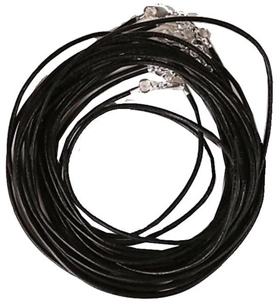 Zen Gifts Naturals Collier en cuir avec fermoir mousqueton noir