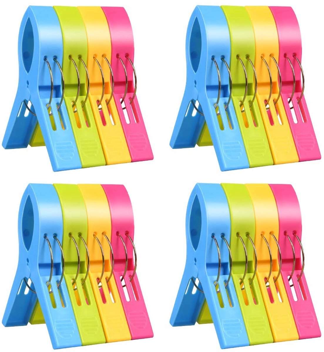 Store_9 - Kledingknijpers - Multicolor - Winddicht en Sterk - Groot Formaat - Voor Handdoeken en Wasgoed - 16 Stuks