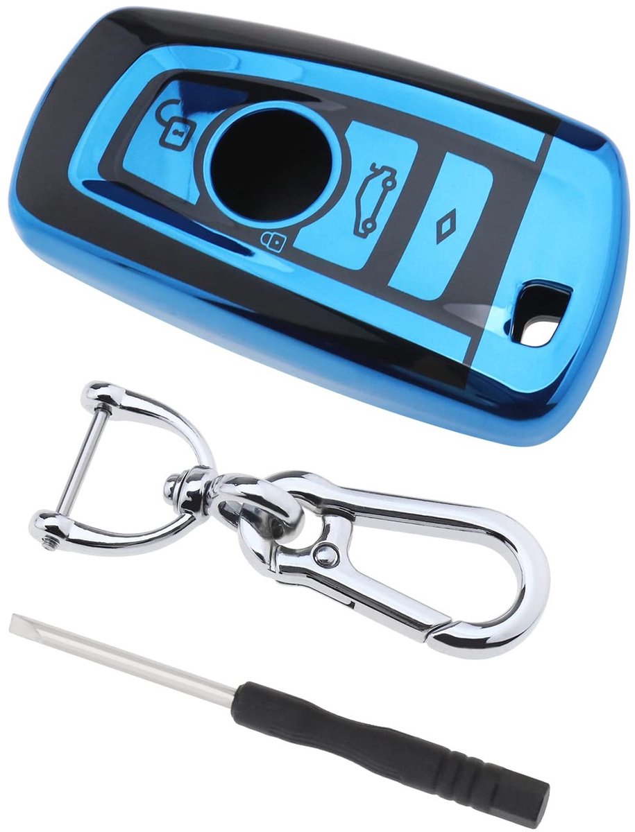 SPHProducts - TPU Sleutel Cover - Bescherming - A-Blue - Sleutelhanger - Compleet pakket - Model 1/2/3/4/5/6/7/X3/X4