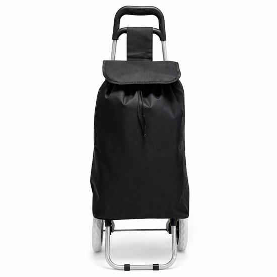 Dreamble® - Opvouwbare Boodschappentrolley - 46 Liter - Extra Stabiel dankzij 5 Bevestigingspunten - Zwart