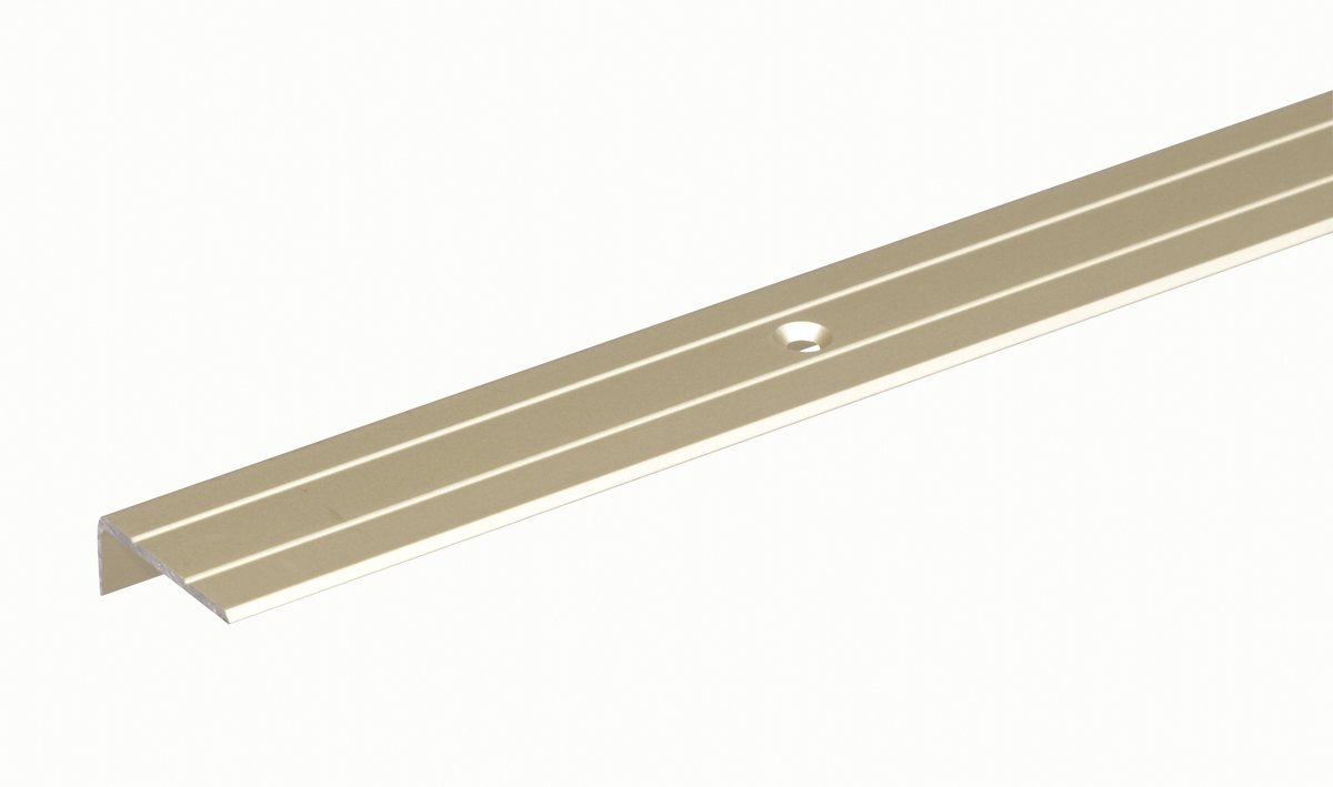 Alberts 490317 trapbeschermingslijst | geboord | aluminium, zandkleurig geanodiseerd | 1000 x 24,5 x 20 mm