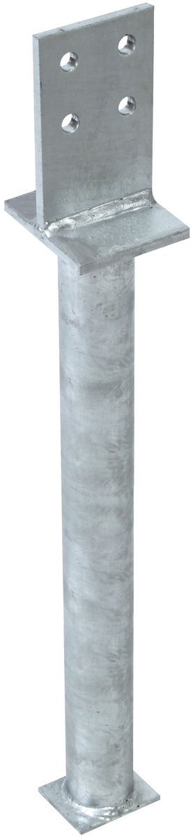Alberts 212681 T-paalhouder | om in beton te gieten | thermisch verzinkt | afmetingen tussenstuk 130 x 80 mm | betonanker 500 mm