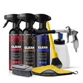 Glossio Combideal Diepte Interieur – Complete Professionele Set met Pneumatisch Reinigingspistool en Full-Care Reinigers