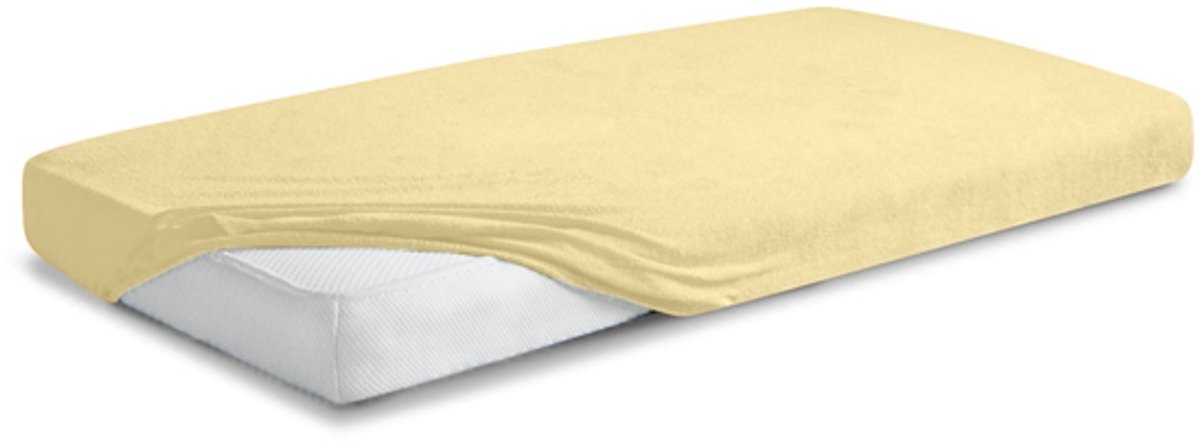 Matex Premium Serie - Frottee Hoeslaken - 130/140x190/200 cm - Geel - Met Elastiek