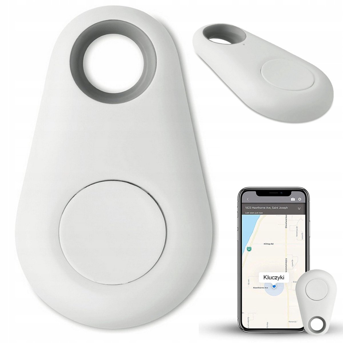 A Link Star Technology - Locator Sleutelhanger - Bluetooth - Wit