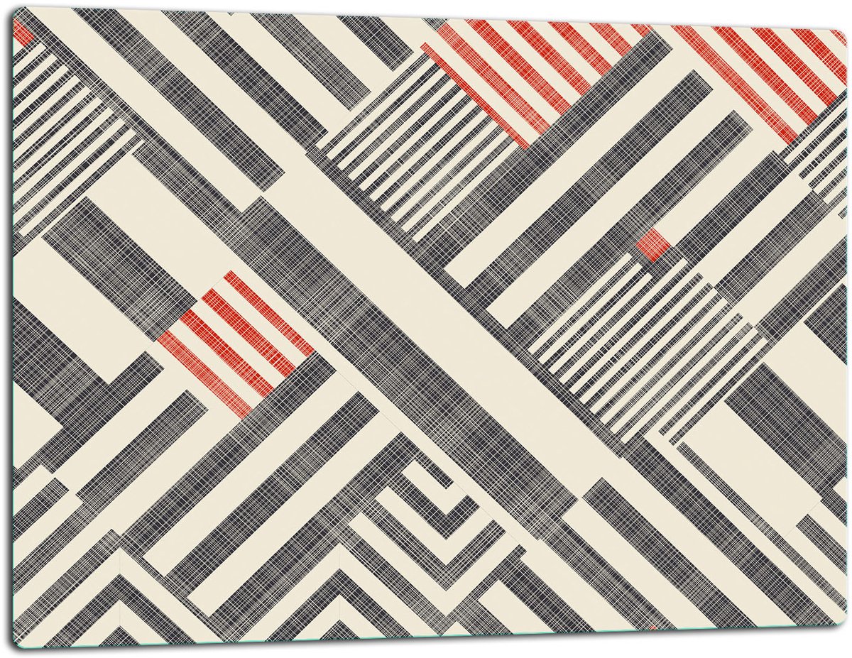 TMK ArtDeko Serie - Glas Snijplank - 52x40cm - Inductie - Kleurrijk