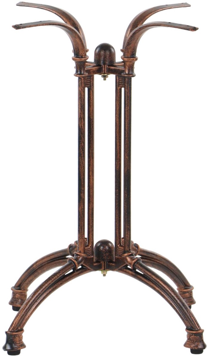 Stema SH-1020/AG - Gietijzeren Tafelonderstel - 44x44 cm - Verstelbare Voeten - Koper Antiek