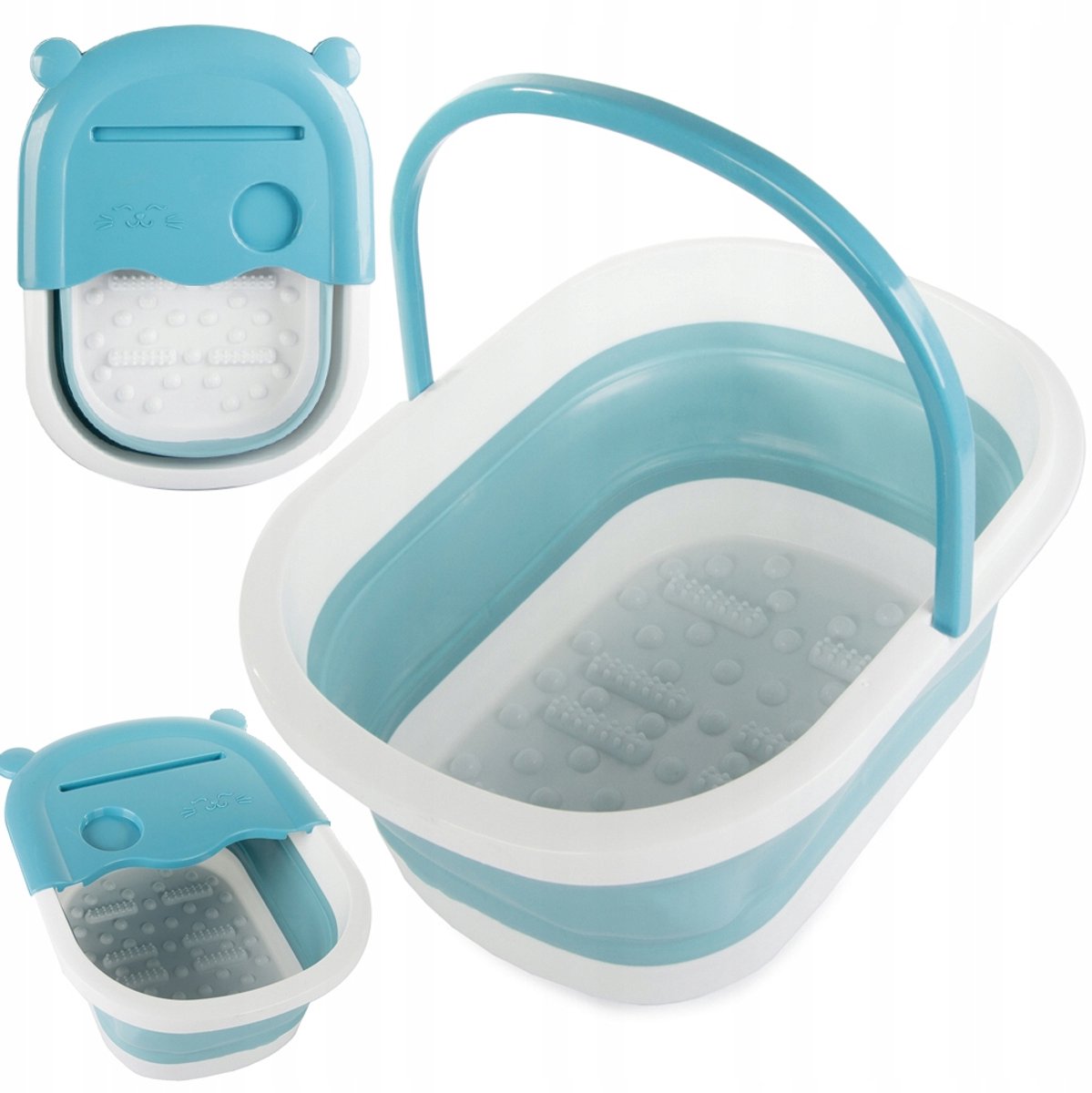 PINGYANG RONGRONG GAB_B - Opvouwbare Voetmassageschaal - Blauw - Siliconen - Massageknoppen