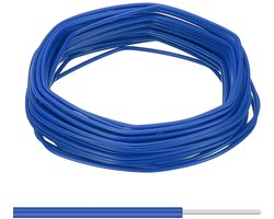 24AWG Solid Wire - 1 Piece - 15 Meters - Hook Up Tinned Copper Wire - 1007 PVC - Solid Core Cable for DIY - Switching Circuit Computer Cable - Blauw