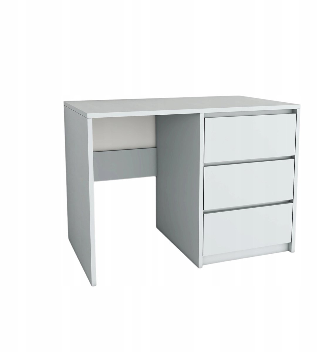 Fernika Serie - Moderne Bureau - 96,2 cm - 3 Laden - Zonder handgrepen Lichtgrijs