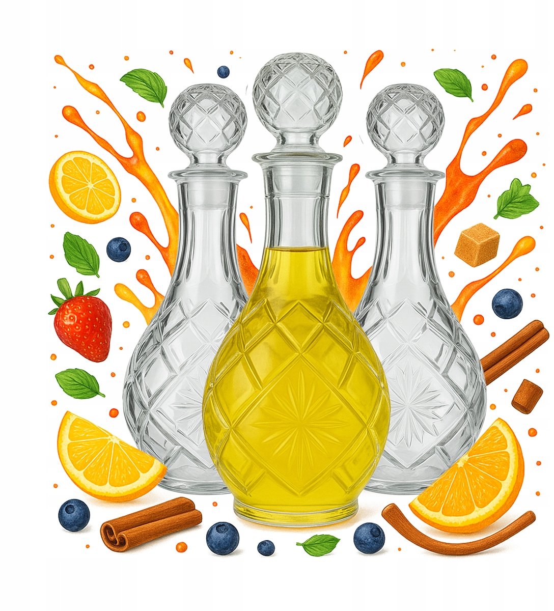 Bimberek Pina - Glazen Karaf - 900ml - Elegant Ontwerp - Set van 5