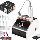 Beeperfect® Elektrische Nagelvijl Ultimate Edition - Nagelfrees - Manicure & Pedicure Set - 24 Bitjes & 100 Schuurrolletjes - Draadloos & Oplaadbaar - 50.000RPM - Hand & Voetbediening