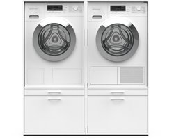 Washcab® Wasmachine Kast - Wasmachine Verhoger - Wasmachine Ombouw - Met lade - Wit - Duo Set Low 1
