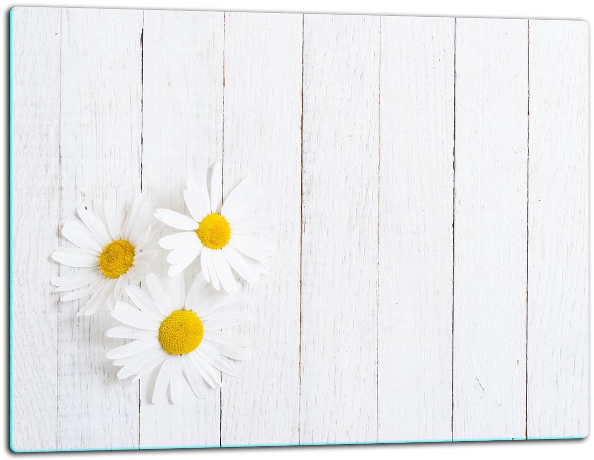 TMK ArtDeko - Snijplank - Glas - 52x40cm - Kleurige Bloemen