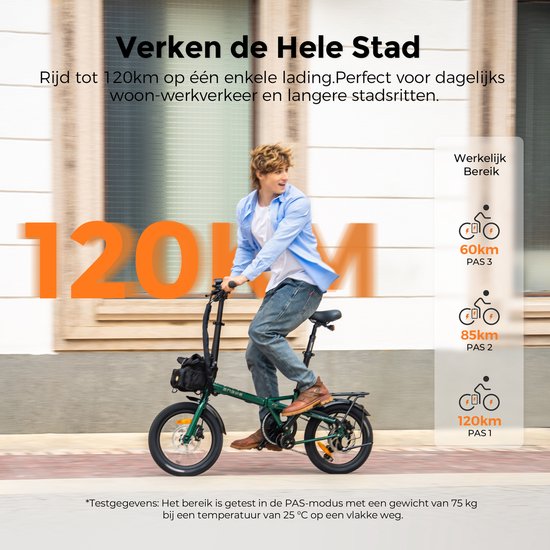 ENGWE ZIP Opvouwbare Elektrische Fiets 16 Inch - 250W Motor - 36V 10Ah Uitneembare Batterij - 25 km/u - Powerbank Functie - Inclusief Fietstas - Compacte Stads E-Bike, Zwart van ENGWE — afbeelding 4