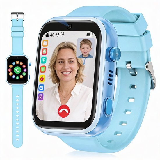 GPS horloge voor kinderen Bekijk Locatie van je Kind & Realtime Tracking – GPS horloge voor kinderen Met Veiligheidszones, Videobellen & SOS Functie – Smartwatch voor kinderen Gebruiksvriendelijk & Betrouwbaar