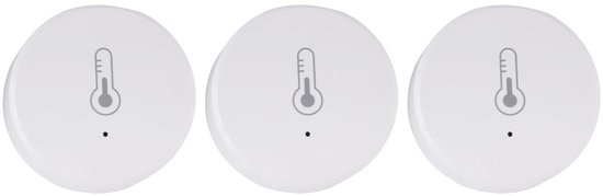 Slimme Temperatuur Vochtigheidssensor - Hygrometer Thermometer - Huisbewaking - Zigbee 3.0 Connectiviteit - 4x1.3cm - Wit