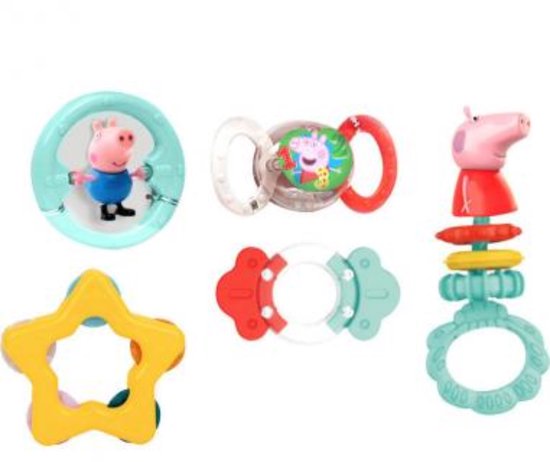 Peppa Pig Baby Speelset met Rammelaars en Bijtringen - BPA Vrij van Peppa Pig — afbeelding 3