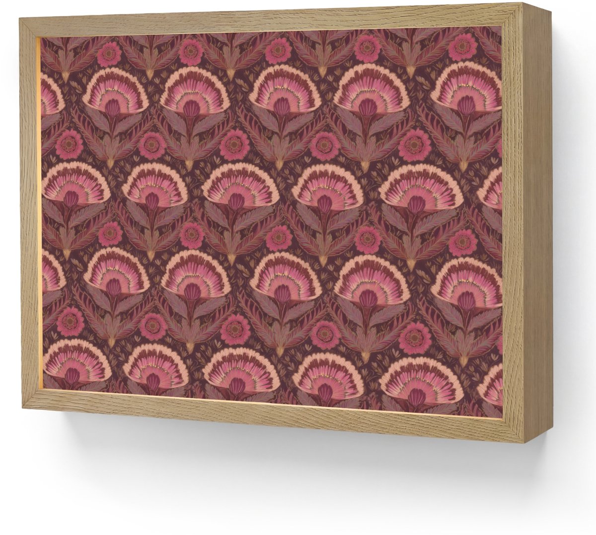Wandlamp 40x30 cm - Oplaadbaar - Antiek - Bloemen - Kleurrijk - Wandlampen binnen woonkamer - Slaapkamer lamp - Decoratieve nachtlamp - Vloerlamp draadloos