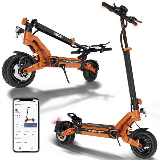 RCB D7Pro Elektrische Step 48V 27Ah 25 km/u Opvouwbaar 10” Anti-lek Banden Dubbele Demping Schijfremmen